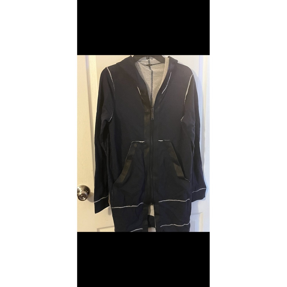 Eleta‎ Hari Men's Navy Blue Hooded Full Zip Lightweight Jacket